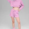 Kort Winter Bliss-trui met col en lange mouwen in kabelpatroon - Candy Heart P