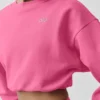 Korte Accolade-trui met ronde hals - Paradise Pink