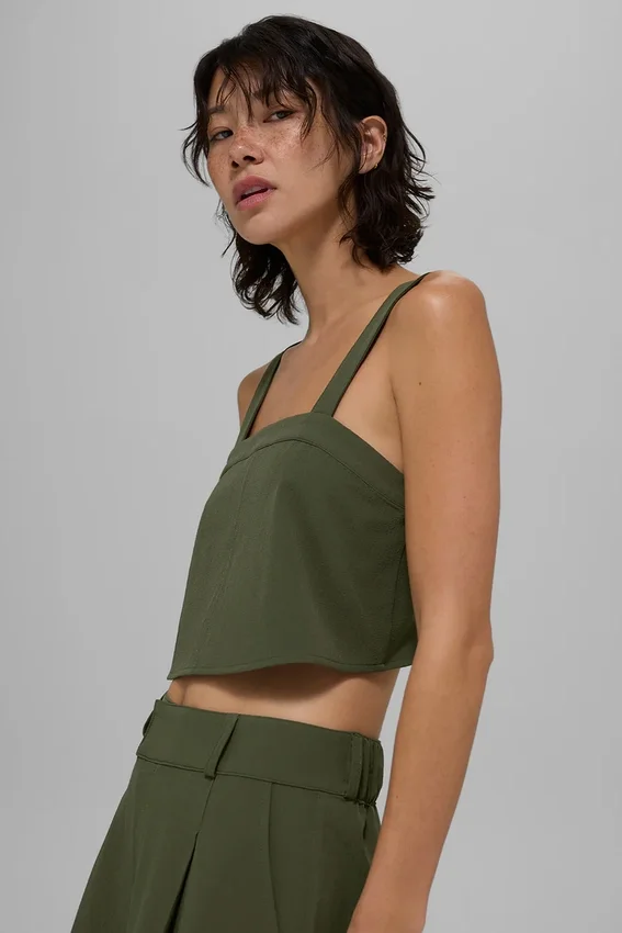 Korte Dreamscape-tanktop - Groenolijf