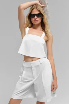 Korte Dreamscape-tanktop - White