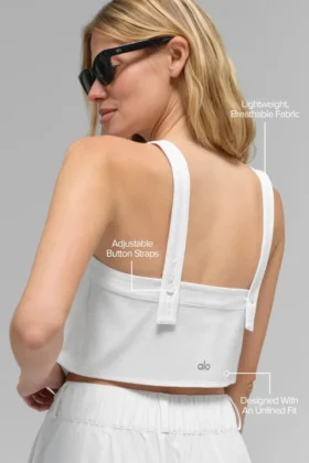 Korte Dreamscape-tanktop – White