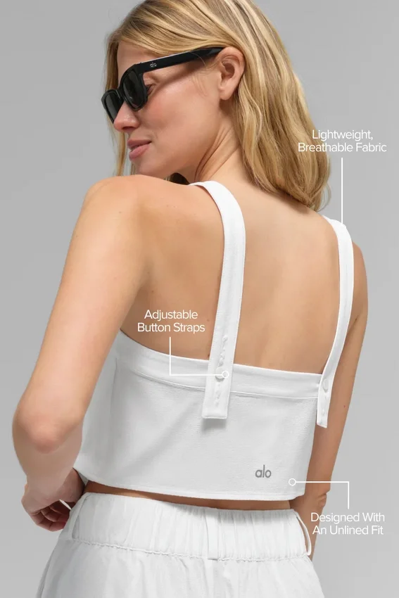 Korte Dreamscape-tanktop - White