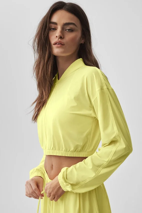 Korte, luchtige cover-up met volledige ritssluiting - Sunshine