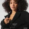 Korte Metro-trenchcoat van wol – Zwart