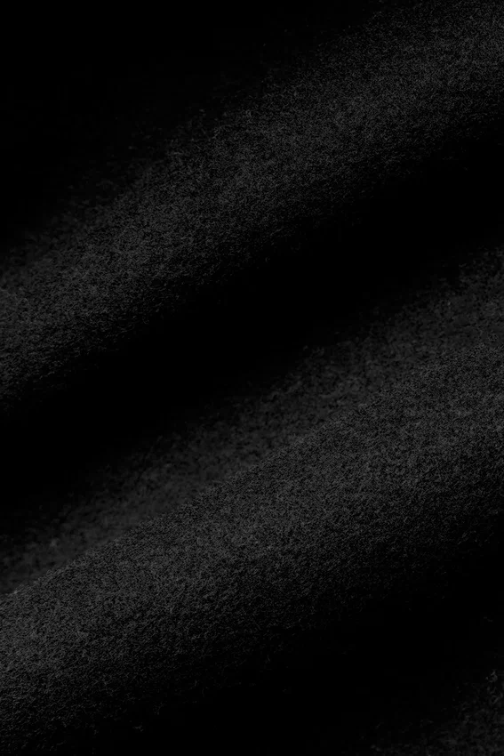 Korte Metro-trenchcoat van wol – Zwart