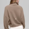Korte New Class-trui met col van wol en kasjmier - Chai Latte