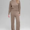 Korte New Class-trui met ronde hals van wol en kasjmier - Chai Latte