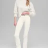 Korte New Class-trui met ronde hals van wol en kasjmier - Ivory