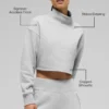 Korte Serenity-cover-up - Athletic Heather Grey