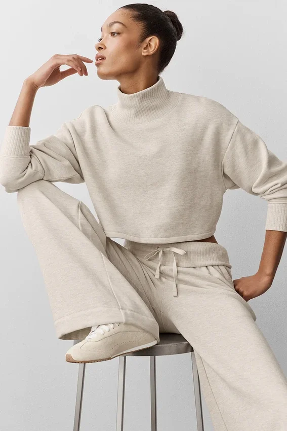 Korte Serenity-overhemd - Oatmeal Heather