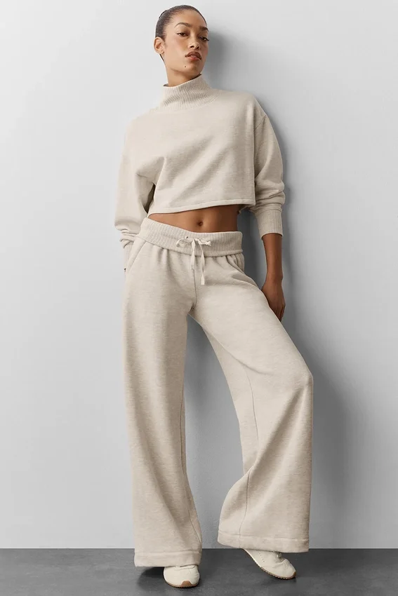 Korte Serenity-overhemd - Oatmeal Heather