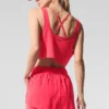 Korte Sport Star-tanktop - Candy Red