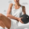 Korte Sport Star-tanktop - Wit