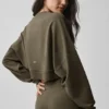 Korte Sway-trui met ronde hals - Olive Tree