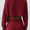 Korte Sway-trui met ronde hals - Summer Romance Red