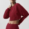 Korte Sway-trui met ronde hals - Summer Romance Red