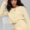 Korte vest van wol en kasjmier uit de New Class-collectie - Candlelight Yellow