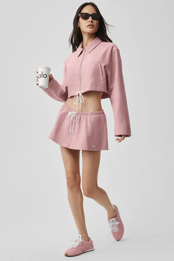 Laag uitgesneden, populaire microrok – Vintage Pink