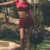 Lage taille Amp It up-tennisrok – Summer Romance Red