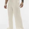 Linen Days broek met rechte pijpen - Bone