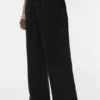 Linen Days broek met rechte pijpen - Zwart