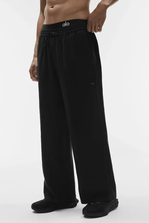 Linen Days broek met rechte pijpen - Zwart