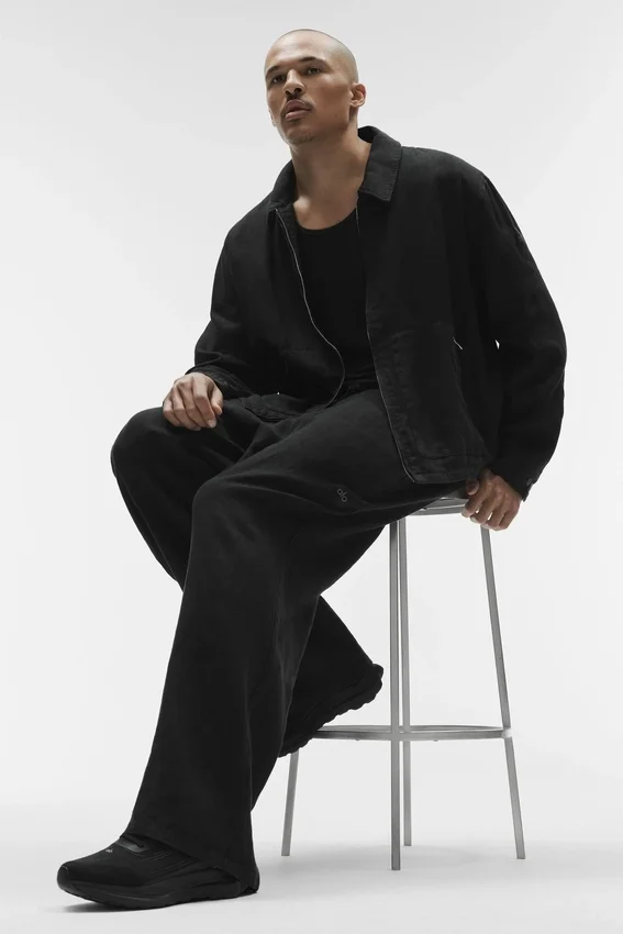 Linen Days broek met rechte pijpen - Zwart