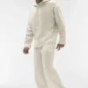 Linen Days Hoodie met knoopsluiting - Bone