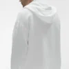 Linen Days Hoodie met knoopsluiting - Wit