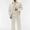 Linen Days-jas met doorlopende rits – Bone