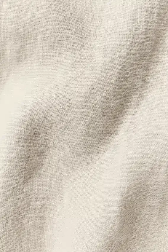 Linen Days overhemd met korte mouwen en knopen - Bone