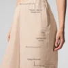 Linen Getaway Cargo-broek met wijde pijpen - Macadamia