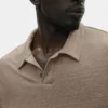 Linnen jersey Coastal polo met korte mouwen - Gravel