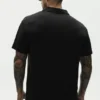Linnen jersey Coastal-polo met korte mouwen – Zwart