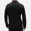 Linnen jersey Coastal trui met lange mouwen – Zwart