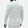 Linnen jersey Coastal truie met lange mouwen - White