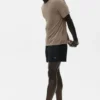 Linnen jersey T-shirt met korte mouwen in kuststijl - Gravel