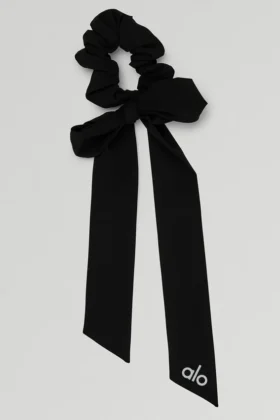 Love Knots Tie Scrunchie - Zwart