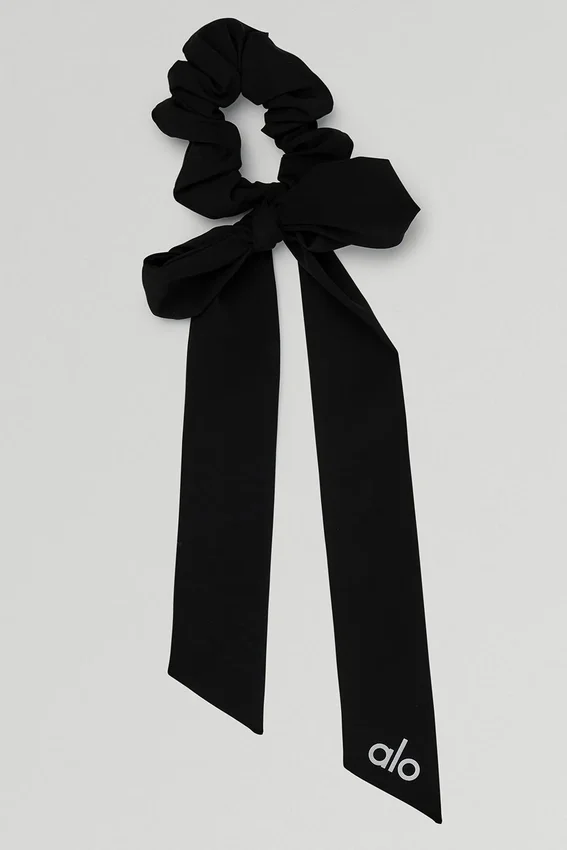 Love Knots Tie Scrunchie - Zwart
