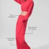 Luchtige broek met wijde pijpen (lang) - Candy Red