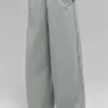 Luchtige broek met wijde pijpen (lang) - Lunar Grey