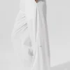 Luchtige broek met wijde pijpen (lang) - White