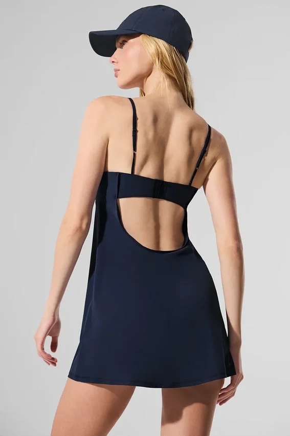 Luchtige tennisjurk - marineblauw