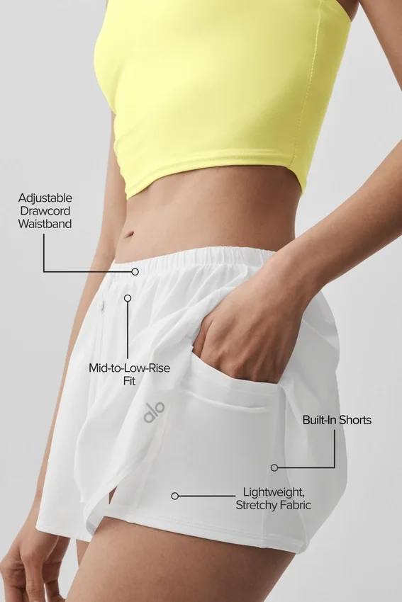 Luchtige tennisrok - Wit