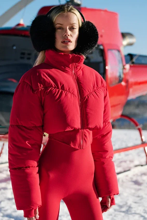 Main Act Corset Puffer - Opvallend rood