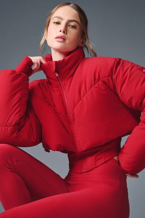 Main Act Corset Puffer - Opvallend rood