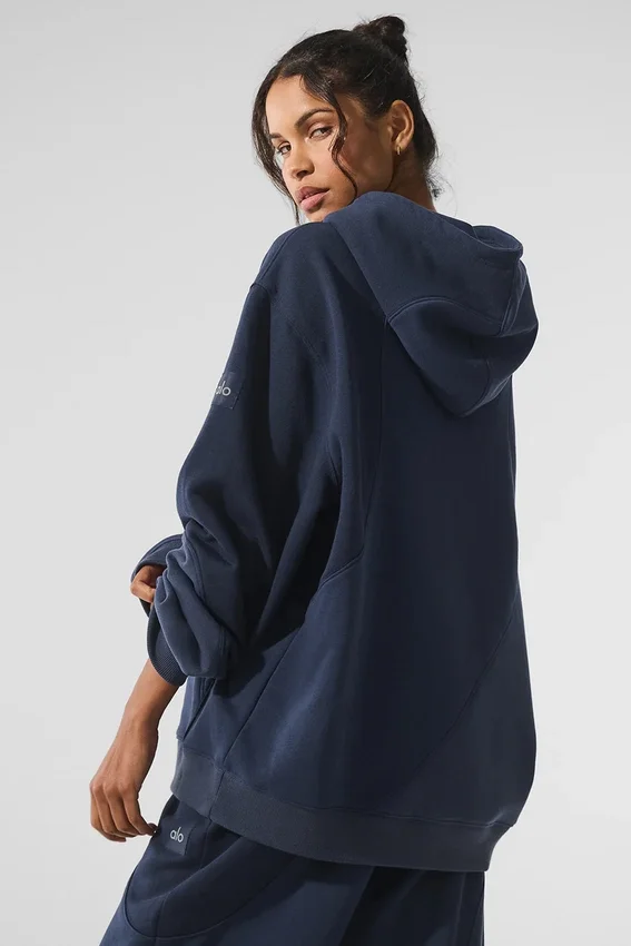 Make Waves-hoodie - marineblauw in dezelfde kleur
