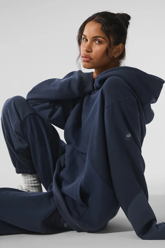 Make Waves-hoodie - marineblauw in dezelfde kleur