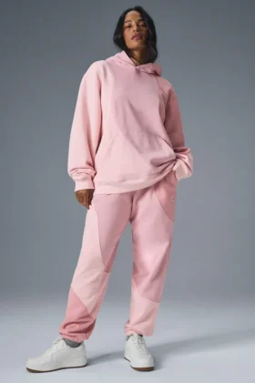 Make Waves Hoodie - zonsondergangroze ton-sur-ton