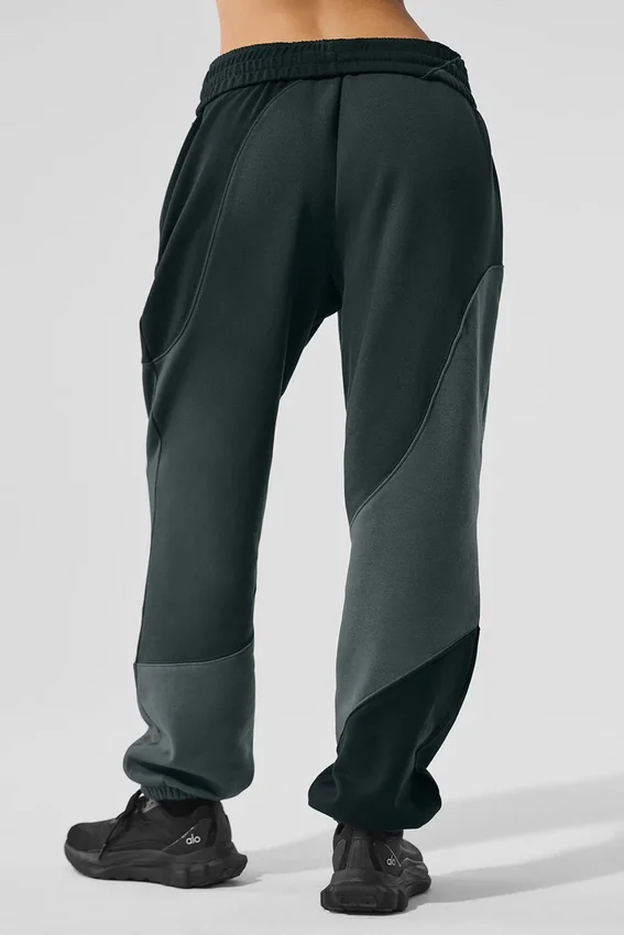 Make Waves joggingbroek - Charcoal Green Tonal